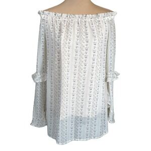 Joh Off Shoulder Floral Print Long Sleeve Blouse Top Small Cottagecore Fairycore